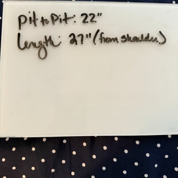 NWT Old Navy VNeck Blue Sleeveless Top w White Polka Dots Keyhole Back Womens XL - Picture 7 of 7